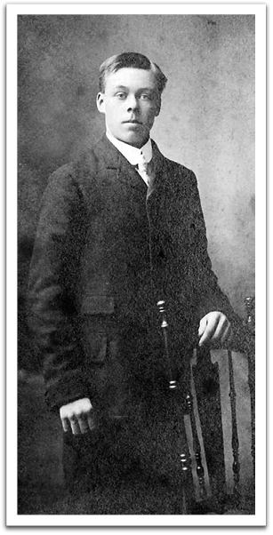 Oscar's uncle Halvor Bjugsson, not long before he was drafted into the Army in 1918.