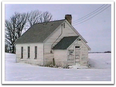 Pleasant View School was converted into Chester township’s town hall after school was discontinued; photographed in 1989.