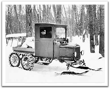 Necessity being the mother of invention, the Model T Ford became one of the first "snowmobiles".