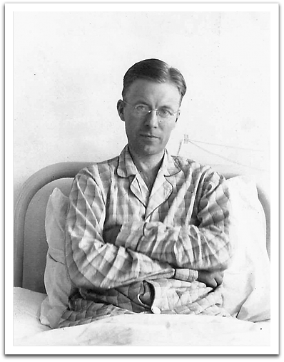 Oscar's older brother Ole in tuberculosis sanitarium  in Milwaukee, circa 1930.