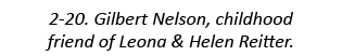 2-20. Gilbert Nelson, childhood friend of Leona & Helen Reitter.