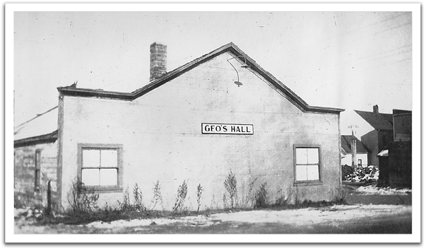 George and Maggie Reitter's new dance hall/skating rink after conversion from a garage, about 1936.