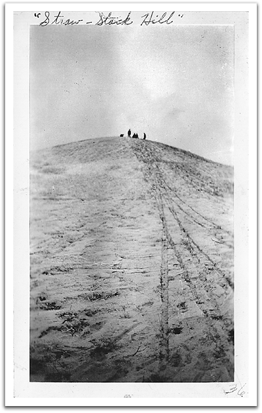 "Straw Stack Hill" west of Trail.