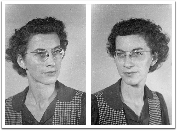 Helen Reitter's high school graduation pictures, 1938.