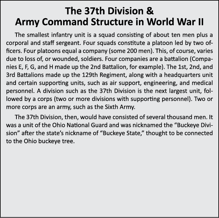 The 37th Division & Army Command Structure in World War II The smallest infantry unit is a squad consisting of about ...