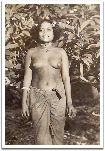 One of the lovely South Pacific islanders whom Oscar said had "lots of curves (and I do mean curves).”  His assessment of "not beautiful" was likely a tease for Helen's benefit.