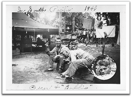 Oscar in the middle with his newly grown moustache.