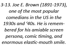 3-13. Joe E. Brown (1891-1973), one of the most popular comedians in the US in the 1930s and ‘40s. He is remembered f...