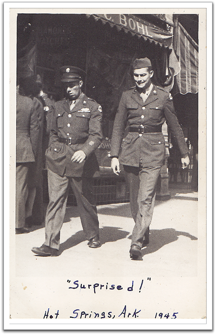 Oscar and a buddy. The photographer is unknown,  but judging from the professional quality, it may have been a local newspaperman or a commercial photographer selling prints.