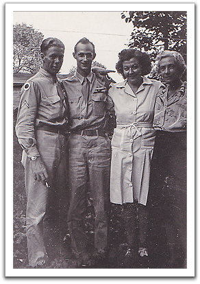 Oscar on the left with his friend, Mel Rasmussen, Mel's wife, and another friend, in Madison, WI.