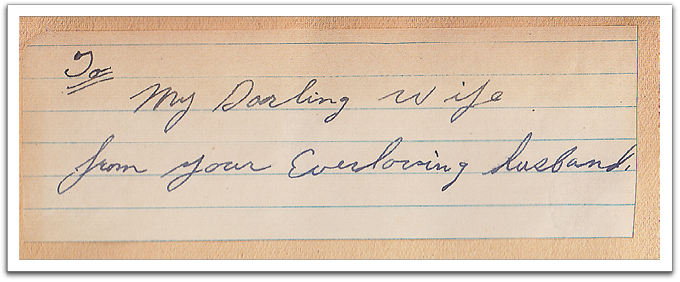 Note to Helen from Oscar, probably at Christmas, 1946.