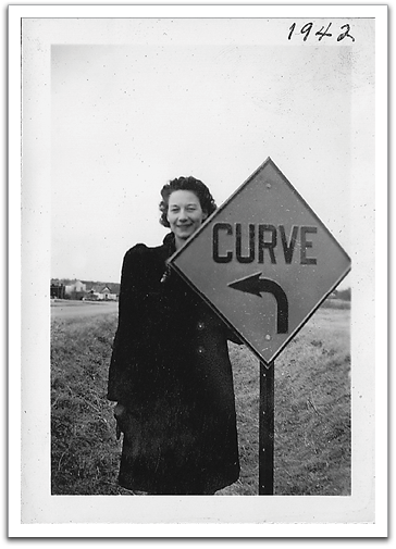 Leona Reitter with her new fur coat.