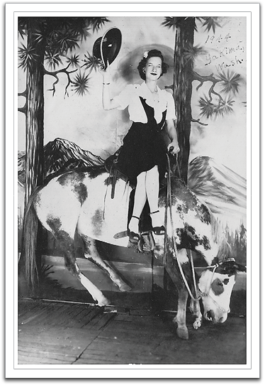 Helen shed her glasses for this occasion in Yakima, WA, 1944.