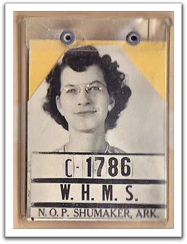 Helen's mess hall badge,  issued January, 1945.