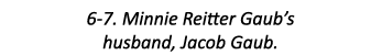 6-7. Minnie Reitter Gaub’s husband, Jacob Gaub. 