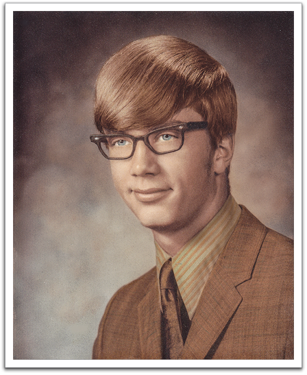 Myles Flateland, high school graduation, 1972.