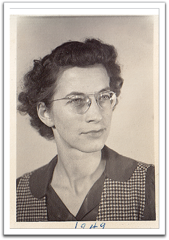 Helen's school picture from 1949.