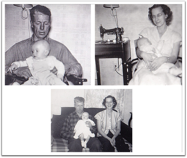 The proud parents and their new baby.