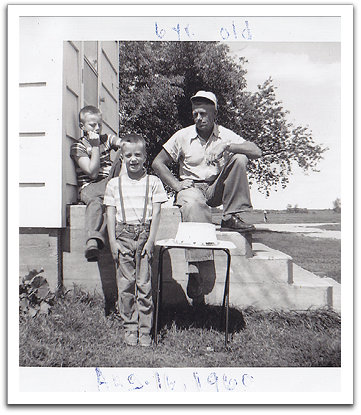 Byron, Myles, and Oscar on Myles' 6th birthday.