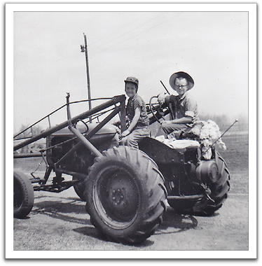 Myles & Byron, perhaps before making the rounds  to check gopher traps.