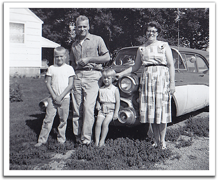Orson (Lee), Marvin, Mary Jo, and Lola Tinnesand, summer, 1962.