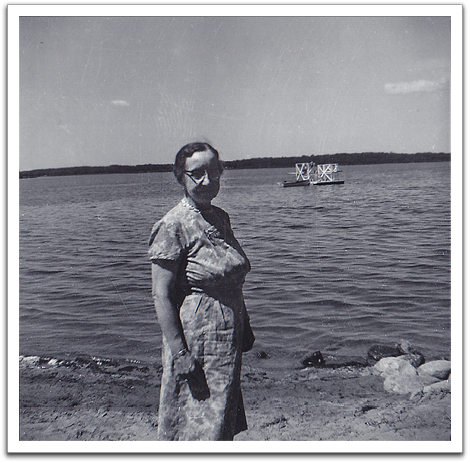 Laura Olson, Lutheran missionary to Madagascar,  summer, 1963, Lake Minne-Wa-Kan.