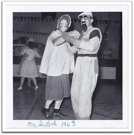 Oscar, on left, in Halloween costume, 1963.