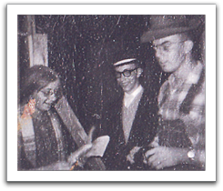 Sophomore classmates Renee Bergeron, Howard Bachand, and Byron, class play, spring, 1966.