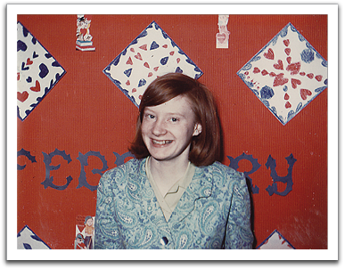 Jill, February, 1967, in Helen's 2nd grade classroom.