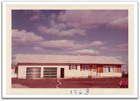The Flateland's new house, mostly complete, spring, 1968.