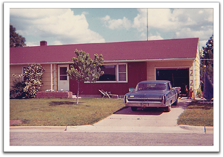 Lyle & Rosemary Williams' newly acquired house  in Alexandria, Minnesota, spring, 1968.