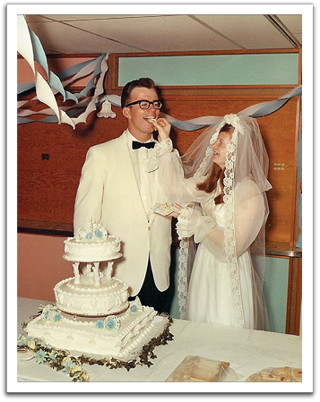 First cake as a married couple.