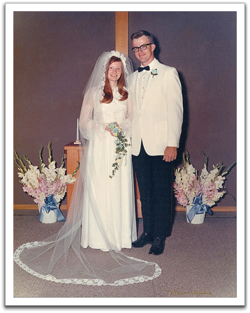 The bride and groom, August 22, 1970.