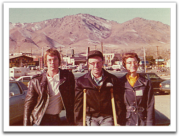 Myles, Oscar, Helen on their first visit to the Denver area,  December 1975.