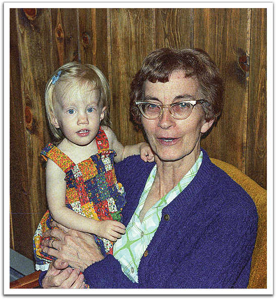 Kirsten & Grandma Helen, J&B’s house, summer, 1979.