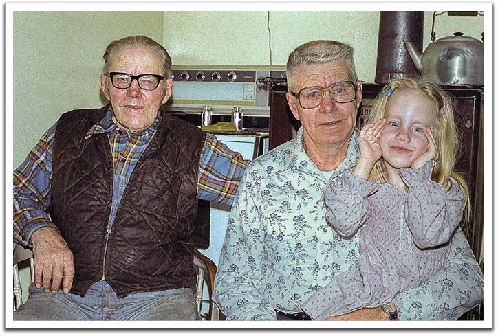 Knute Flateland, Oscar’s older brother, Oscar, Kirsten, December, 1981, Knute’s house.