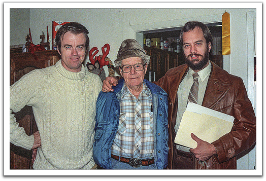 Byron, Oscar, Myles, December, 1987, Myles & Bev’s house.