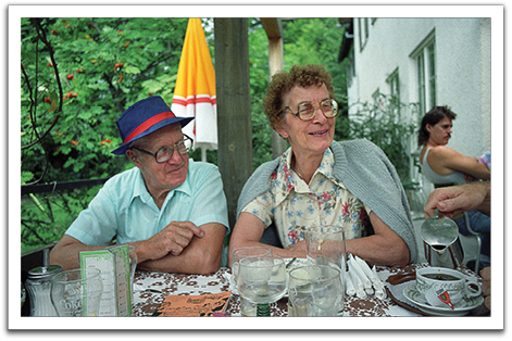 Oscar & Helen traveling in Germany with Jill, Byron, & Kirsten, summer, 1988.