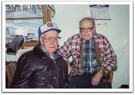 Oscar & his brother Knute, December 1996.