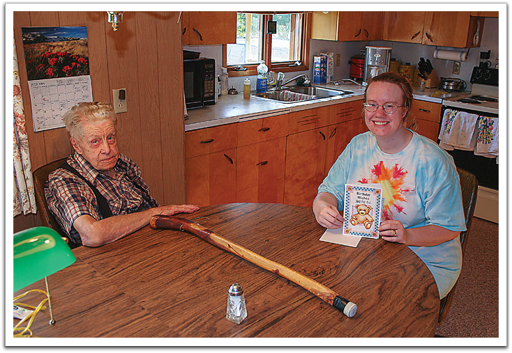 Oscar celebrating Kirsten’s 28th birthday, July 5, 2005, Oscar’s house.